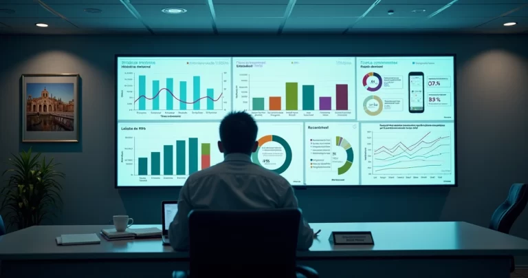 Servidor de câmara analisa em tela grande painéis de BI com dados da produção legislativa